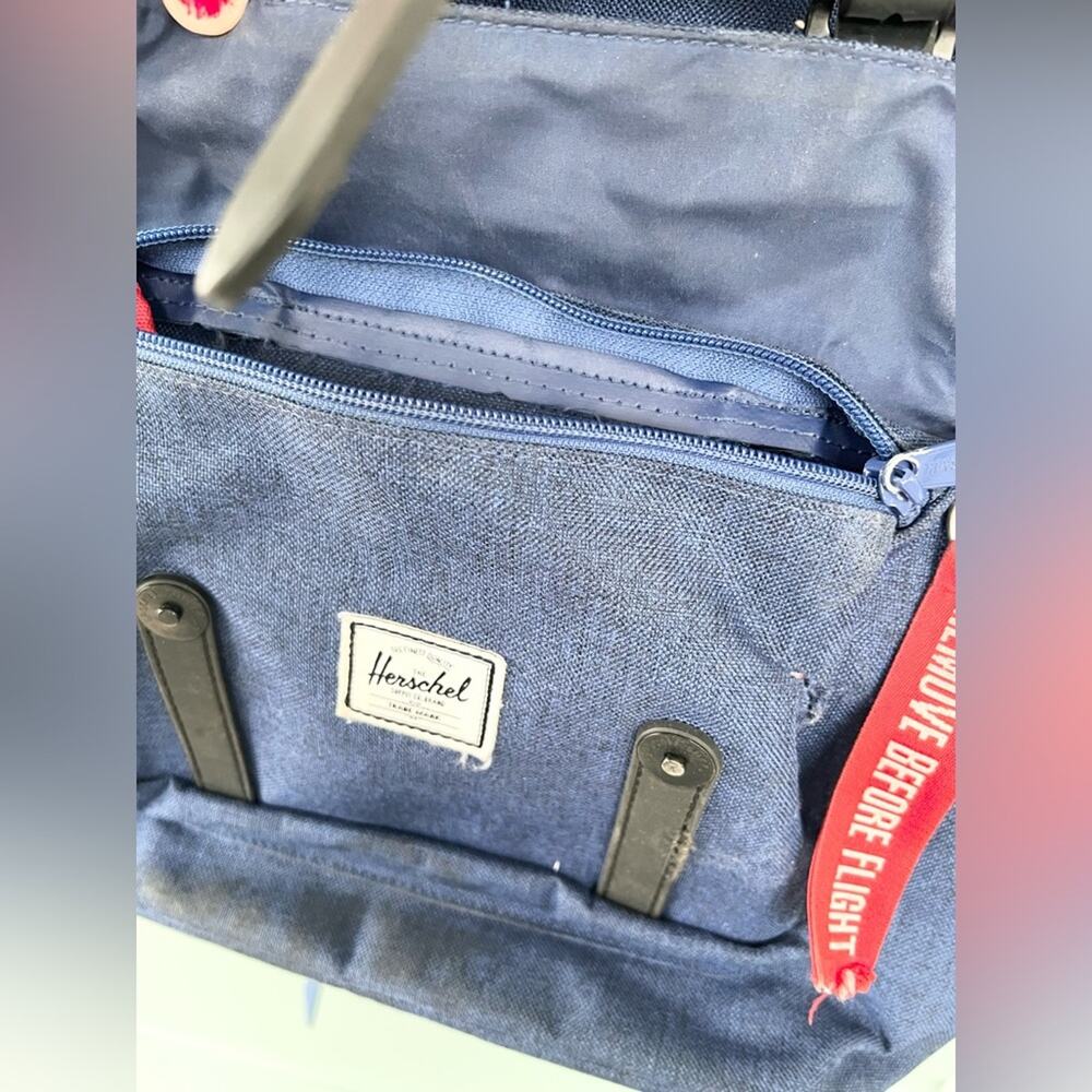 Herschel Little America Backpack Eclipse blue black laptop bag travel backpack - Picture 7 of 10